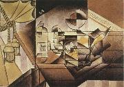 Juan Gris Watch and Bottle oil on canvas